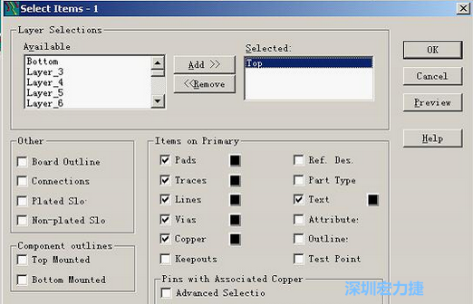 在Customize Document欄點擊Layer選擇輸出的圖形元素。
